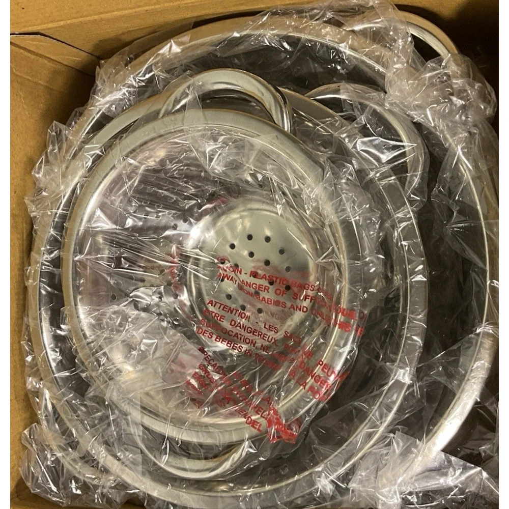 Brand New 3 Piece Set ExcelSteel Colander set w/ Sturdy Base, Stainless Steel